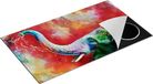 Chefcare Inductie Beschermer Getekende Vrolijke Olifant - Abstract - 90x55 cm - Inductie Mat