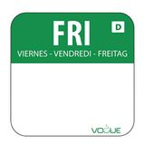 Vogue U781 Oplosbare Eten Rotatie Etiketten, vrijdag (Pack van 1000)