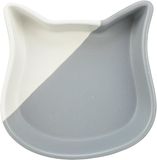 Trixie Voerbak Kattenkop Keramiek - Grijs/Wit - 200ml, 13cm