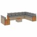 VidaXL 11-delige Tuinset met Kussens Poly Rattan Beige