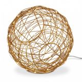 Merkloos Relaxdays LED bol - ø 20 cm - met verlichting - goud