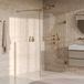 Brauer Void - Inloopdouche - Helder Glas - 130 x 200 cm - incl. Glascoating - PVD Goud Geborsteld