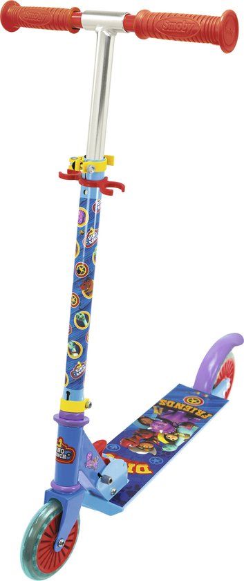Smoby Dino Ranch Loopfiets - 2 wielen - Rood/Blauw/Geel