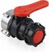 Adaptateur sans marque robinet à boisseau sphérique robinet de vidange de réservoir robinet à boisseau sphérique de remplacement robinet de vidange de réservoir IBC - accessoires de réservoir IBC - robinet à vanne pour conteneur IBC - réservoir d'eau cuve de récupération de pluie bidon DN50 (75 mm) - noir
