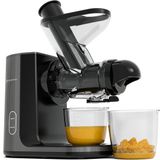 KitchenBrothers Slowjuicer - Sapcentrifuge - Juicer - Groenten en Fruitpers - 43 mm en 60 mm invoer - 400 ml - Grijs