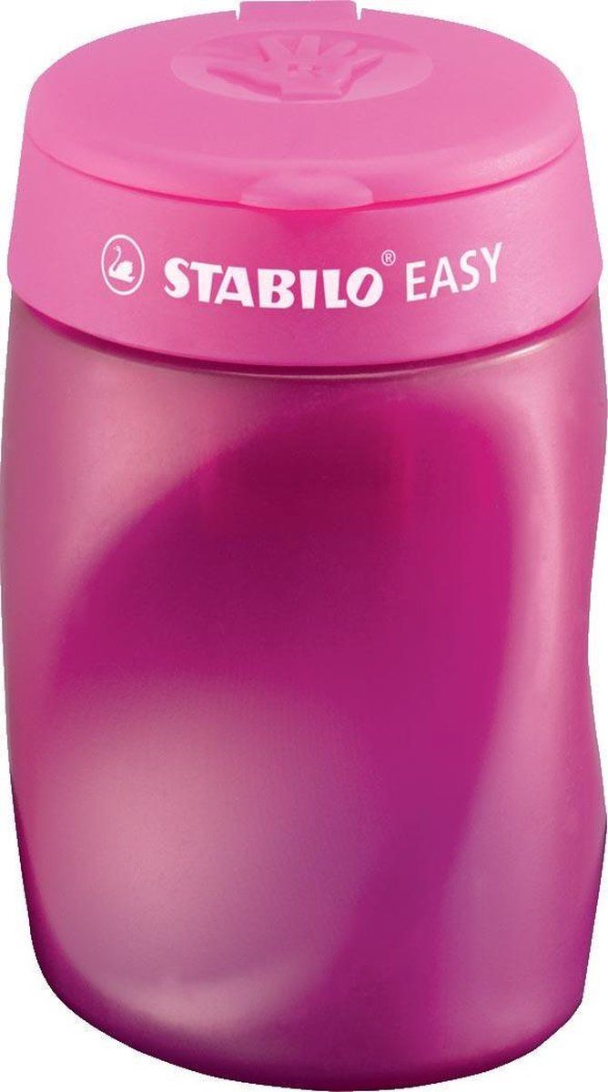 Stabilo EASYsharpener - Ergonomische 3 in 1 Puntenslijper - Linkshandig - Roze - Geschikt Voor Alle Potloden