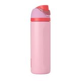 Owala FreeSip Geïsoleerde roestvrijstalen waterfles met rietje voor sport en reizen, BPA-vrije sportwaterfles, 680 g, roze, engelentaart