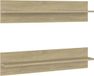 vidaXL Étagères 2 pièces 80x11,5x18cm bois traité couleur chêne sonoma