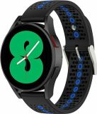 By Qubix Qubix - Smartwatch bandje voor Garmin Forerunner 970 / 570 (47mm) / 255 - Dot Pattern - Zwart/Blauw - 22mm