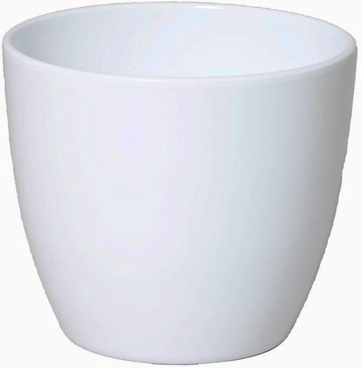 Floran Bloempot glanzend wit keramiek H19 x D22.5 cm