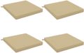 vidaXL - Coussin d'assise - SOEST - 4 pièces - Beige