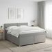 vidaXL Boxspringbed met matras Lichtgrijs 140 x 200 cm Stof