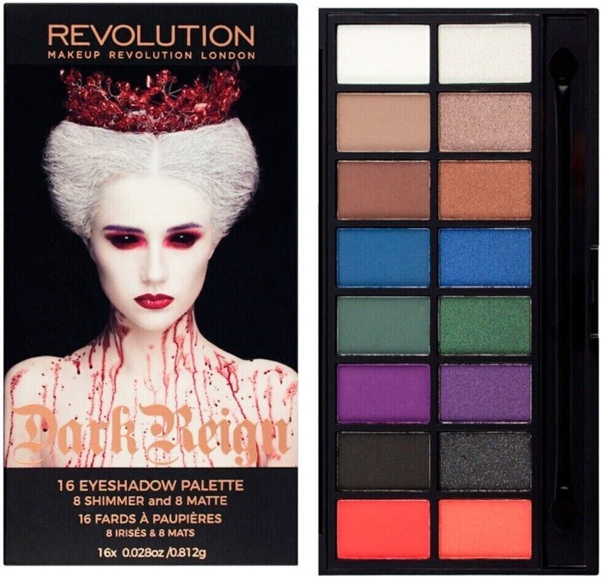 Makeup Revolution Shimmer & Matte Oogschaduw Palette - Dark Reign