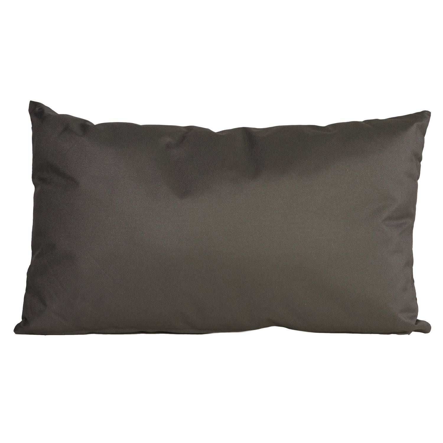 FMK2 Poolgear sierkussens antraciet grijs 30 x 50 cm - katoen - voor binnen en buiten