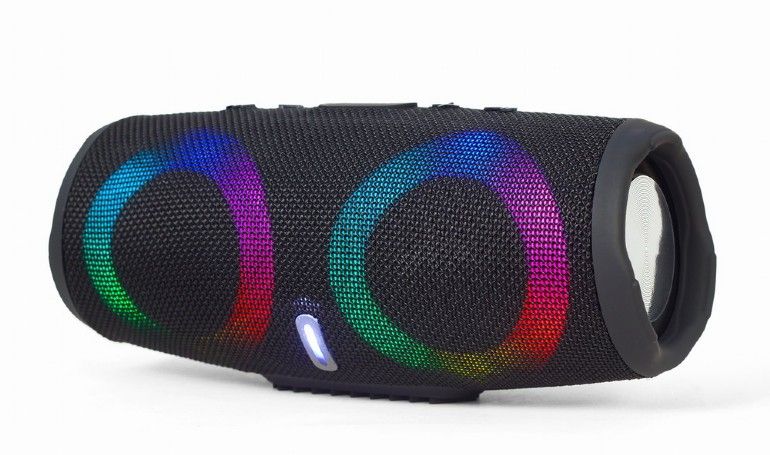 Gembird SPK-BT-LED-02 - Draagbare Bluetooth Luidspreker - Zwart