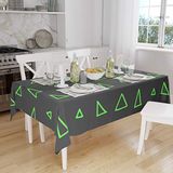 Bonamaison Tafelkleed, Anti-Mold, Sneldrogend, Waterdicht, 100% Polyester Tafellaken, Neon groene rook, 140 x 160 Cm