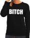 Bellatio Decorations Bitch tekst sweater / trui zwart voor dames XXL