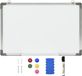 vidaXL Whiteboard magnetisch 50x35 cm staal wit