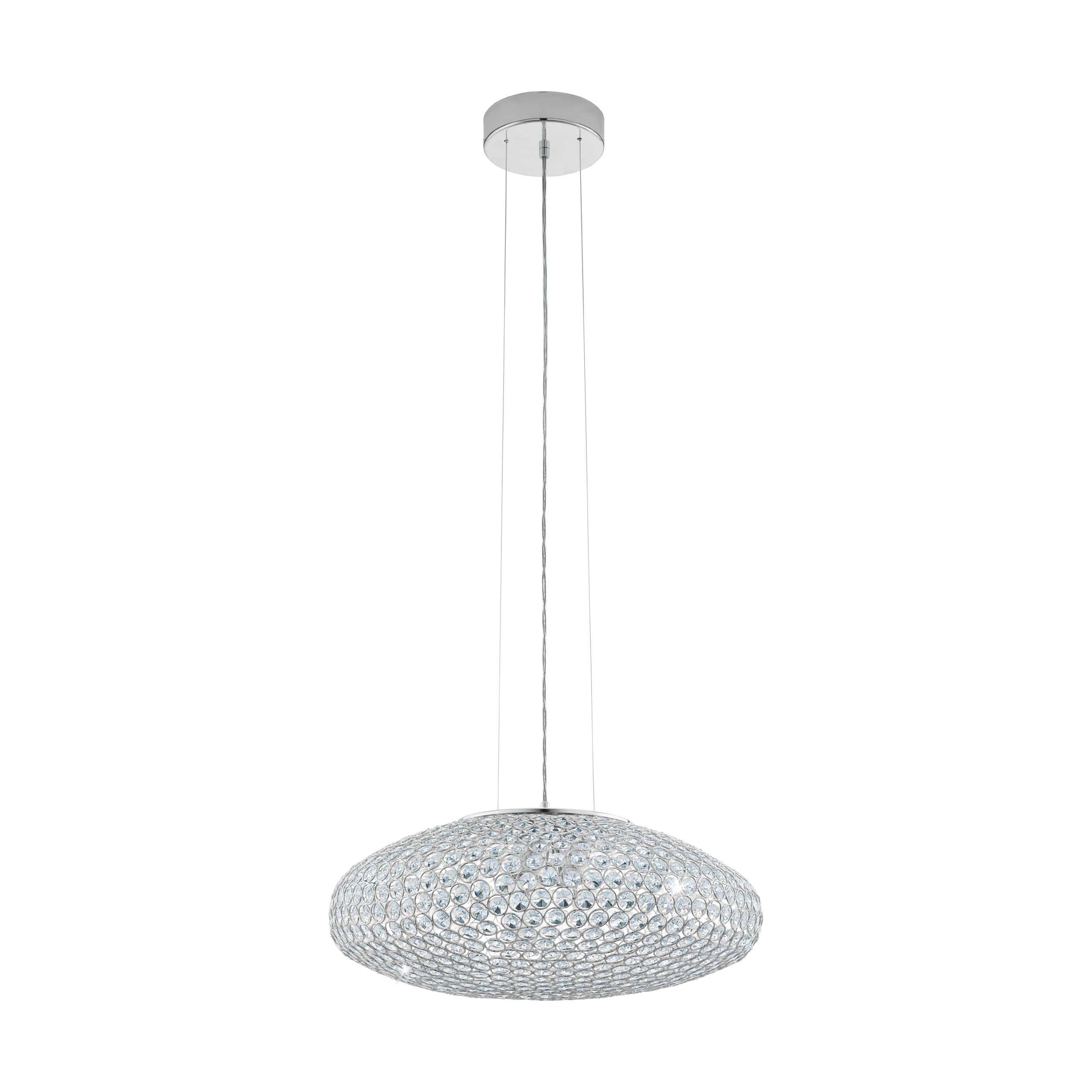 EGLO Clemente Hanglamp - Ø540mm - Staal - Transparant - E27