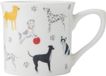 Mikasa - Tasse - Chien - Porcelaine à motifs - Blanc - Décoratif - Pour thé et café