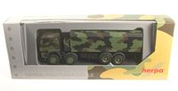 Herpa vrachtwagen model Iveco Trakker 8x8 beschermde dieplader, schaal 1:87, vrachtwagenmodel voor diorama, modelbouw verzamelobject, Made in Germany, kunststof vrachtwagen model