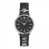 Versace VE8104122 dames polshorloge - Roestvrij Staal - Zilverkleurig/Zwart