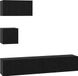 vidaXL Ensemble meuble TV Chêne noir Bois composite