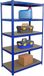 Merkloos Relaxdays Stellingkast - 180x100x60 cm - tot 1250 kg - steeksysteem - blauw