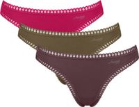 Sloggi Go Crush Dames String Multi 3-Pack Roze/Groen Katoen Maat M
