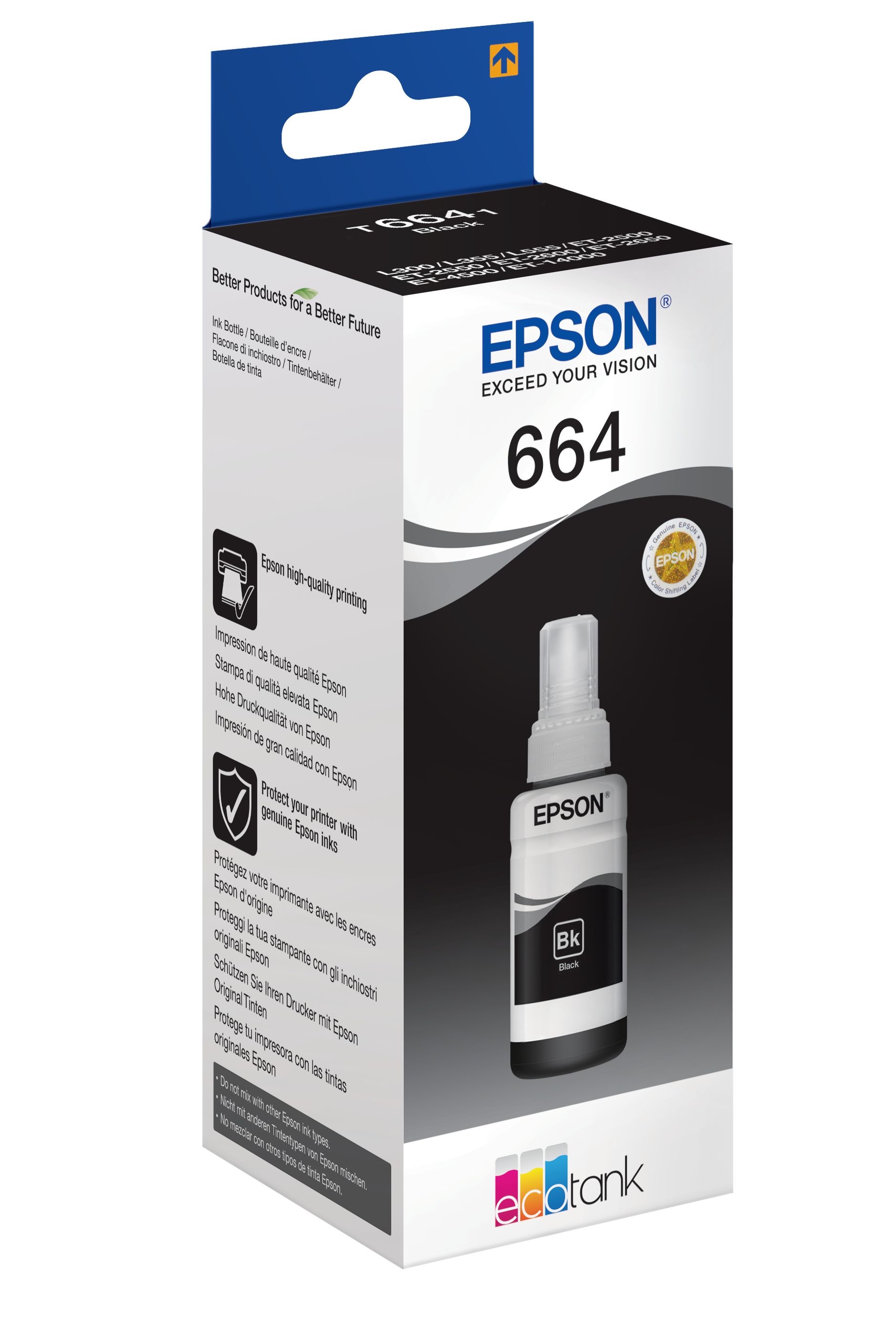 Epson 664 EcoTank Black Ink Bottle - 70ml