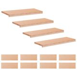 vidaXL - Trapmatten - 12 st - Naturel - 80 x 25 x 2 cm - Massief beukenhout