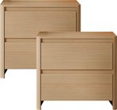 en.casa Nachtkast Takranmaa 54x60x40 cm eikenkleurig set van 2