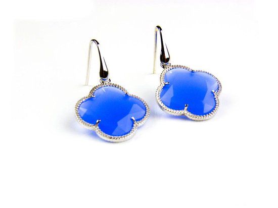 model Fiori Oorringen Zilver Blauw