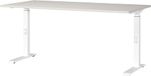 Germania bureau 7911-642, lichtgrijs/wit, hoogteinstelbaar, 160 x 91 x 80 cm