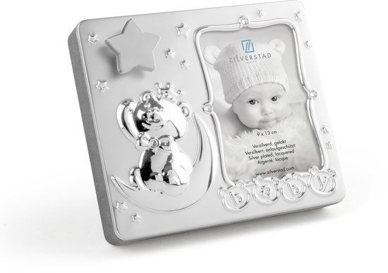 Zilverstad Baby Fotolijst & Muziekdoos 9x13cm - Verzilverd