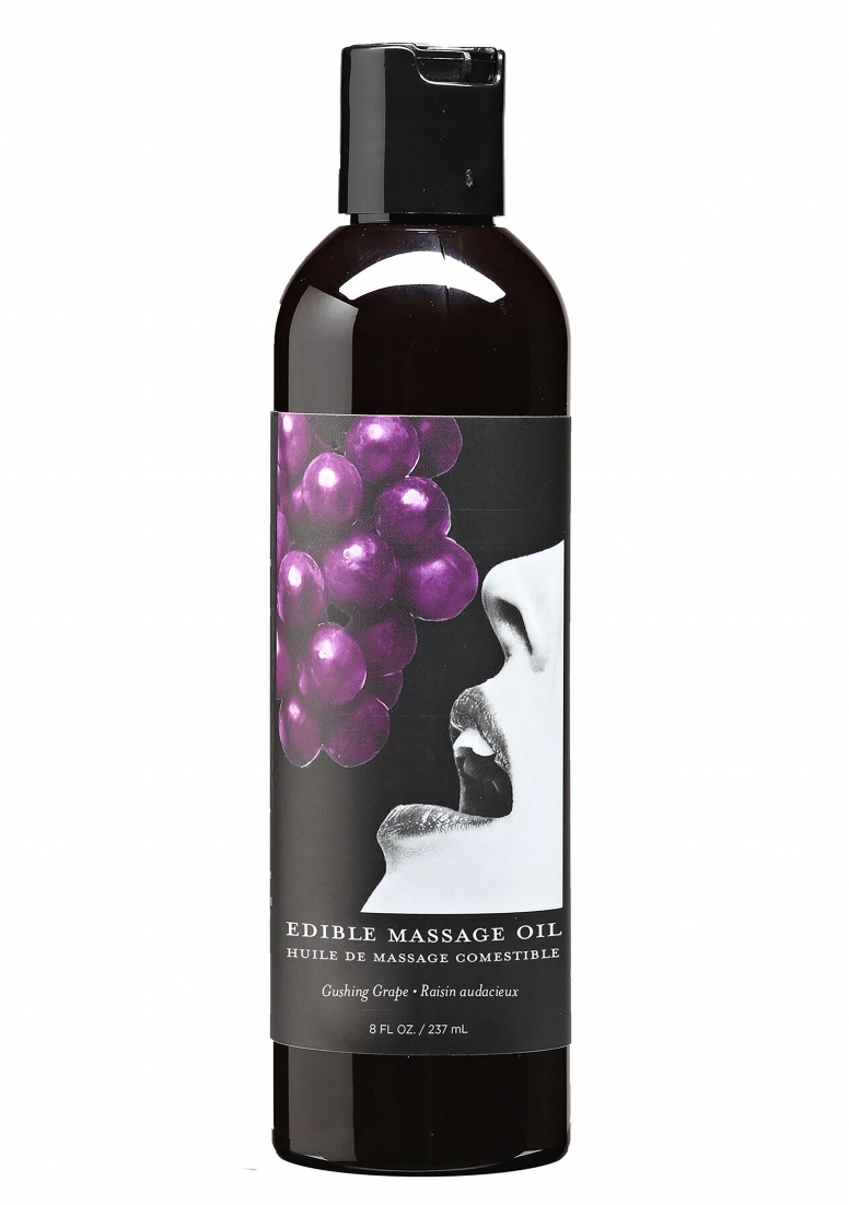 Earthly body Grape Edible Massage Oil -- 8 oz