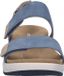 Josef Seibel Estelle 04 Sandales femme Ardoise bleu-kombi Cuir Velcro 36