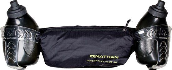Nathan QuickStart Plus 20 - Running Belt - 2x300ml - Black