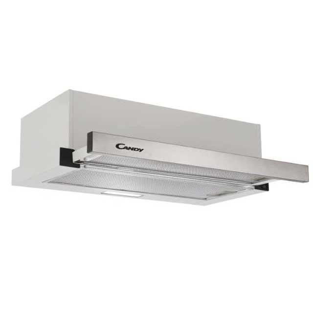 Candy Afzuigkap | Model CBT6130/3X | Semi-inbouw (uittrekbaar) | Zilver | 329 m³/uur