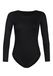 Teyli Longy Body met lange mouwen voor dames, zwart.