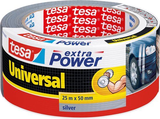 Tesa Extra Power Klussentape - 50 mm x 25 m - Grijs