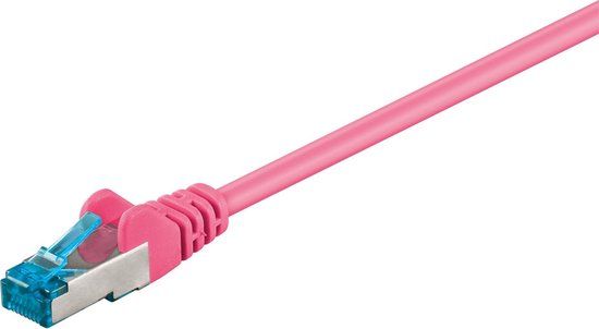 Alcasa Cat6a 2m S/FTP netwerkkabel Magenta