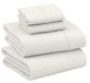 Ruvanti 100% katoen volledige grootte lakens, 4 stuks, zacht en ademend percal geweven beddengoed, diepe zak 40,6 cm, hotelstandaard, knapperig koel gevoel, duurzaam, perfecte lakenset geverfd, ivoor