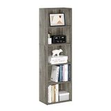 Furinno Luder 5-Tier Omkeerbare Kleur Open Plank Boekenkast Frans Eiken