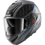Shark Oxo Rydger mat antraciet blauw zwart systeemhelm motorhelm - Maat S