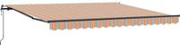 vidaXL Auvent solaire électrique Orange Polyester 400 x 350 cm