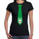 Bellatio Decorations stropdas Kerst T-shirt rendier - shirt - dames - zwart XL