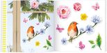 Moses Raamstickers, boek blad & bloem, 80 raamafbeeldingen in boek, raamstickercollectie met bloemen, bloemen en vogels voor ruiten, kantoordeuren of spiegels, decoratief cadeau