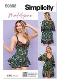 SIMPLICITY SS9802AA Misses' & Women's Coat with Belt and Teddy Lingerie by Madalynne Intimates (XS-XL)