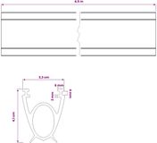 vidaXL Garage Deurafsluiting Zwart 41 x 33 mm 4,5 m PVC